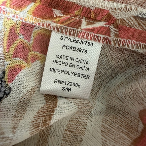 Entro Boho Festival Floral Kimono with Fringe Detail Women’s Small Medium Large - Picture 7 of 8